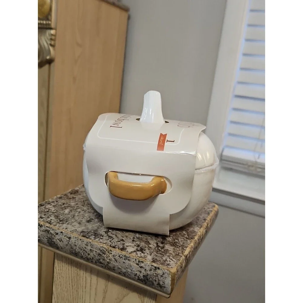 Target Newclassic White Pumpkin Ceramic Candy Bowl Fall Decor 6